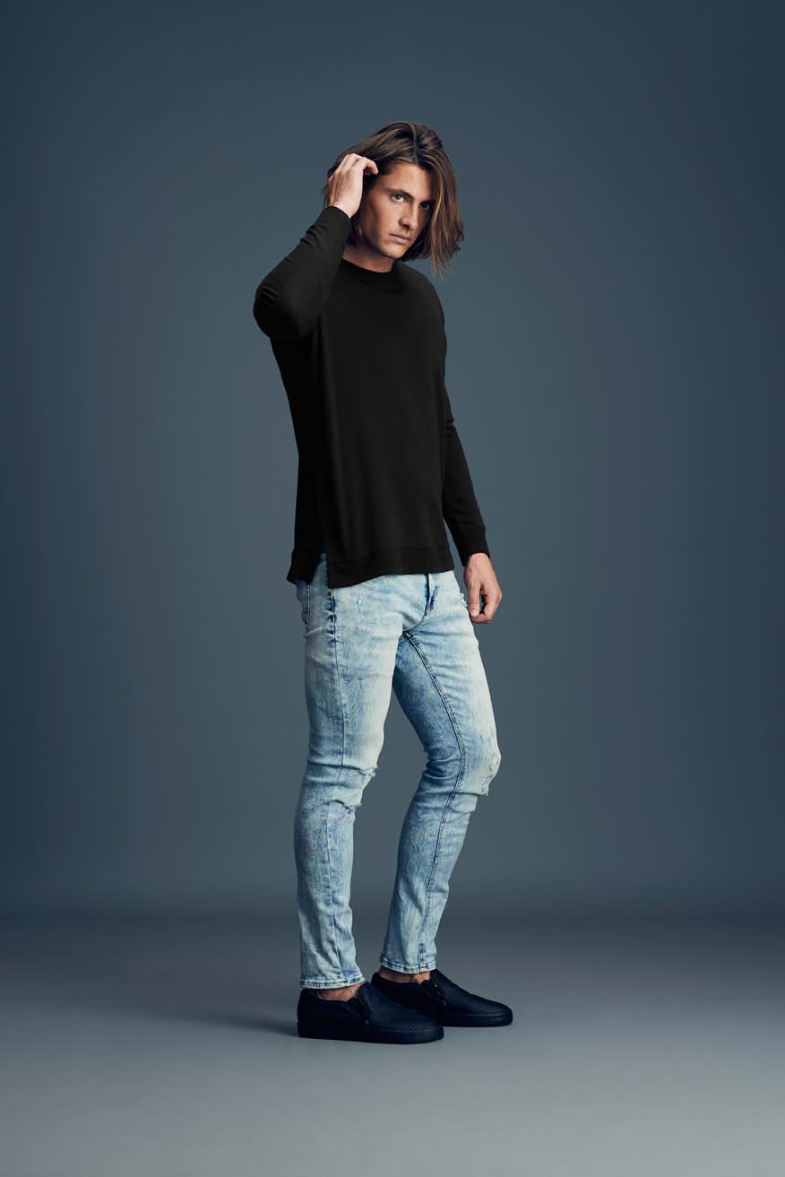 T-shirt z długim rękawem Unisex Light Terry Crew ANVIL