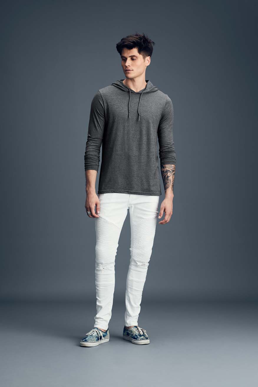 T-shirt Long Sleeve Hooded Tee ANVIL